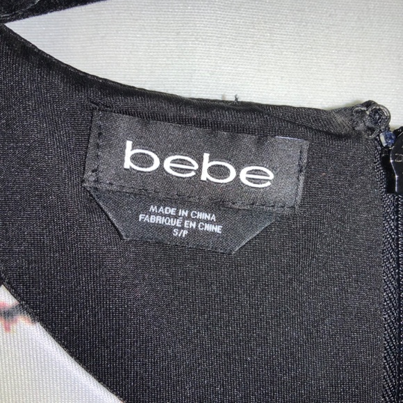 Bebe Sz S scuba dress watercolor print with waist detail - Picture 5 of 8